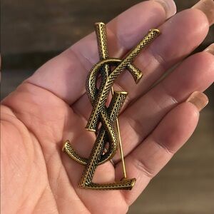 Saint Laurent Bronze Brooch